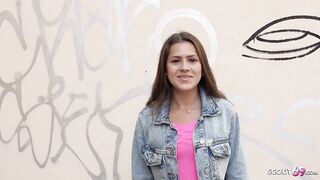 GERMAN SCOUT - Cute Shy Teen Serina Gomez Picked Up and Banged at Model Job