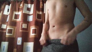 Wank previous to shower