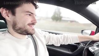 nearly crashed the car when I jerked him off