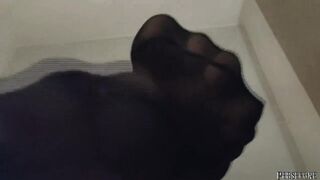 Kore Fox POV facesitting, foot fetish, ballgaged, nylons, glasses, red lips...
