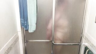 FatAssSmallDickCRS aka Chris aka FatAssSmallDIck takes a shower behind stained glass