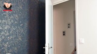 A Marvelous Wild Brunette hair Comes to Gulp Her Dose of Cum!