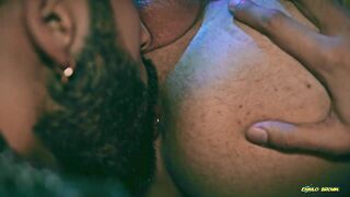 Large Ramrod Camilo Brown Banging Cute Twink Juan Ferrer Bareback At The Bar Covering His Face In Cum