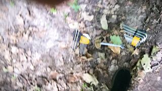 Helped a girl fix her bike in the midst of nowhere and this babe thanked me with a wet outdoor doggy style & drank all my cum
