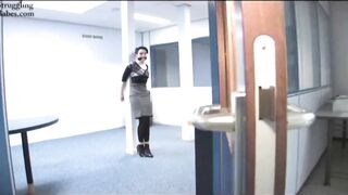 Office Sweetheart Cuffed and Cleavegagged