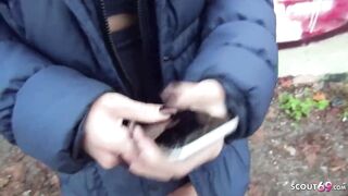 SMALL GERMAN TEEN LULLU GUN HAS REAL OUTDOOR SEX WITH STRANGER