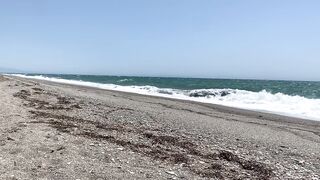 Public Beach Sex with Youthful Cutie - Risky Outdoor Bang