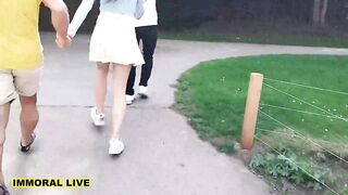 Plump Butt Freedom Lover Briseida Myers Screwed in Public Park and Double Permeated