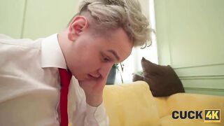 CUCK4K. Russian sweetheart lets everybody play with her holes