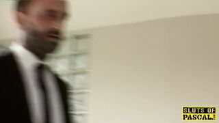 Squirting UK sub analfucked during the time that toying clitoris