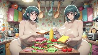 Laughable Sweethearts Cooking, Ai Animation