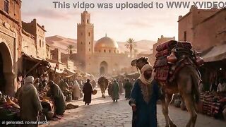 Harem princes serf: movie scene 01: 1st steps (AI clip)