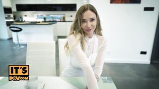 ItsPOV - Sexually excited blond mother I'd like to fuck Polina Maxima screws around on her spouse