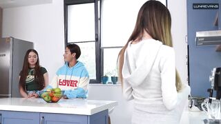 Most excellent Ally Screws Her Boyfriend – Luna Evans Cheats in the Kitchen