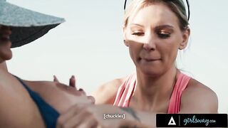 GIRLSWAY - Tanning Chick Desiree Dulce Mistakes Lesbo mother I'd like to fuck Neighbour Kenzie Taylor For Her Boyfriend