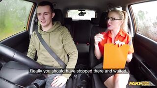 Hot Examiner with Large Tits and Large Butt Rides Large Weenie - Fake Driving School