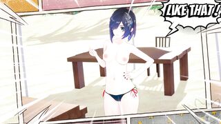 Yelan x Shenhe beach time ! (genshin impact)