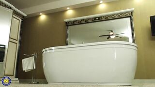 Hot Older Woman Carla S. Masturbates in Bathroom