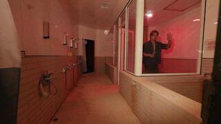 Using sex toy to warm up my booty previous to the bathhouse open