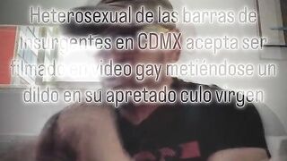 A heterosexual dude from the insurgent bars in Mexico Town is convinced to let himself be filmed in a homosexual episode as a tractable slut inserting a sex toy into his taut virgin booty