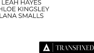 TRANSFIXED - Sweethearts Double Footjob On Leah Hayes Turns Into Steamy Trans 3some