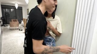Midget Stepdad Irons Garments During the time that His Nasty Sexy Stepsons Bang Hard Behind His Back. in the End It Catches Us!!