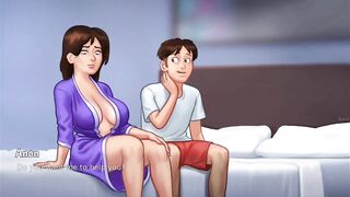 Anon gives Debbie a surprise massage - summer time saga gameplay