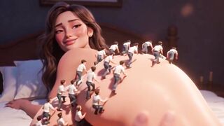 Giantess Juicy Snatch - Petite Males Climbing & Exploring Her Body