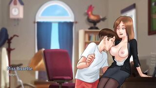 Miss bissette lastly bangs Anon - summer time saga gameplay part two