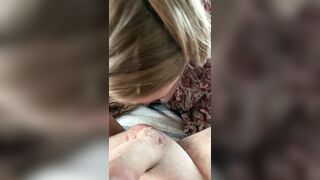 Hot Edging Oral pleasure from Wife with Large Ejaculation