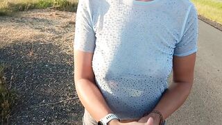 public flashing of titties and risky peeing by the road