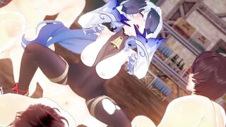 【Genshin Impact Ganyu #03】group sex CG Manga Animation.(Fingering,tugjob,oral sex,sex)