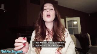 Public Agent - Large Titties British teacher Erin Moore POV oral job and creampie from thick shlong stranger