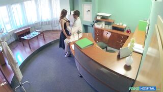 Fake Hospital - Breathtaking Red Head Helen Gives Blow job for Job Security in Hospital Office Previous to Getting Hard Sex