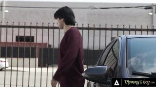 MAMA'S HUNK - Blindfolded Stepmom Andi Avalon Mistakes Stepson For Lover In Wild Three-some