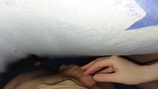 My classmate woke me up at night to wank my shlong underneath the blanket.