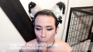 Teary Eyed Cat Hunk Sucks U Off