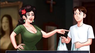 Summertime Saga - Johannes banged odette ... Johannes banged Maria ... Eva had her baby