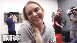 MOFOS - Kinky Chick Krissy Knight Risks Getting Caught During A Very Wild And Quiet Dorm Hookup