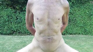 obscene homo pig servenaked outdoor in peniscage drill three feet ebony sex tool in booty, screw stomach button inside