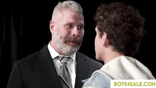 Aged Boss Dominates Youthful Employee
