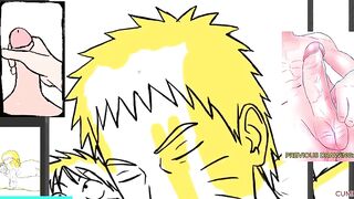 Naruto Sucking Luffy Giant Ramrod Deepthroat - Intensive Homo Oral-sex Close Up