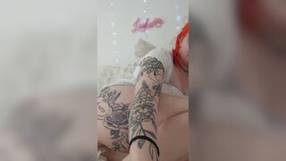 A French Woman Puts a Large Inflatable Plug in Her Booty