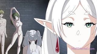 Frieren x Fern x Ubel: Sexy Lesbian babes Trio (Toon Sex)