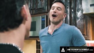 HETEROFLEXIBLE - Dude Siren Santiago Comforts Lonely Stepdad Derek Kage Then Bows Over To Get BRED