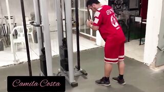 Bang at the Gym - Instructor Touched the Ramrod on the Golden-haired Complete No Red