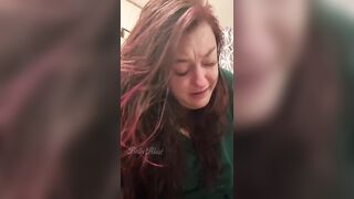 Constipation Lavatory Struggle Close up of My Face with Desperation and Weeping by Bella Blast