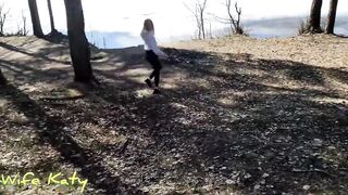 A Married Bitch Wanted Sex in the Woods Whilst Her Spouse Was Busy at Home