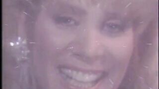 Sexy golden-haired 80s porn queen in hot underware has belt-on bang with her girlfriend