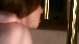 Glamorous Redheaded Doxy Gets a Hawt Load on Her Titties After Getting Screwed